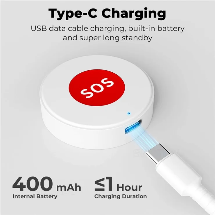 SMATRUL S0S001-WiFi SOS Button APP Remote Control Emergency Alert Tuya Smart Life Compatible