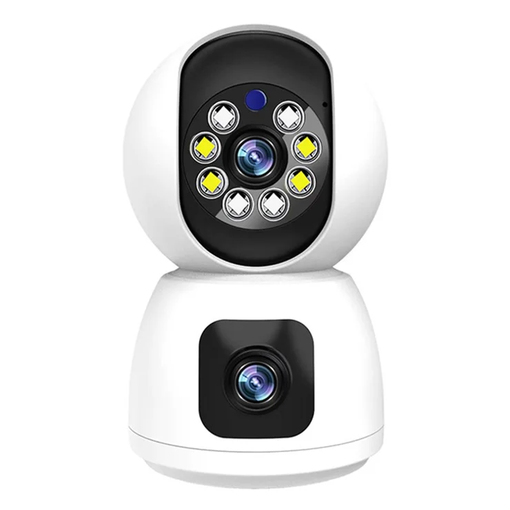 P221B Dual Lens Indoor Security Camera 2MP Two Way Audio 5X Digital Zoom Remote Monitoring Camera