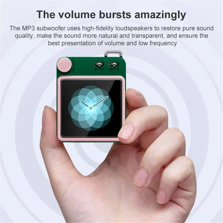 Lettore MP3 Bluetooth MYMAHDI 1.8 Pollici - Schermo LCD, Lega Alluminio, Fino A 64GB, Rosa