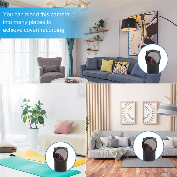 1080P HD Wireless WiFi Camera IP Mini Hidden Camera DIY Button Design DVR Camera USB Cable Powered