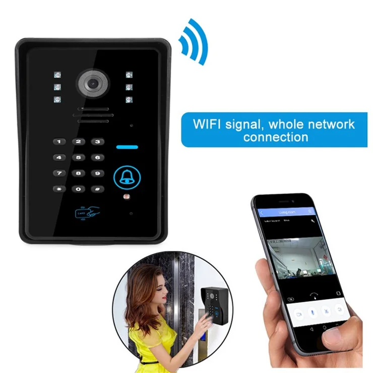 618MJIDS11 EU Plug Outdoor Night Vision P2P WiFi Intercom Video Doorbell