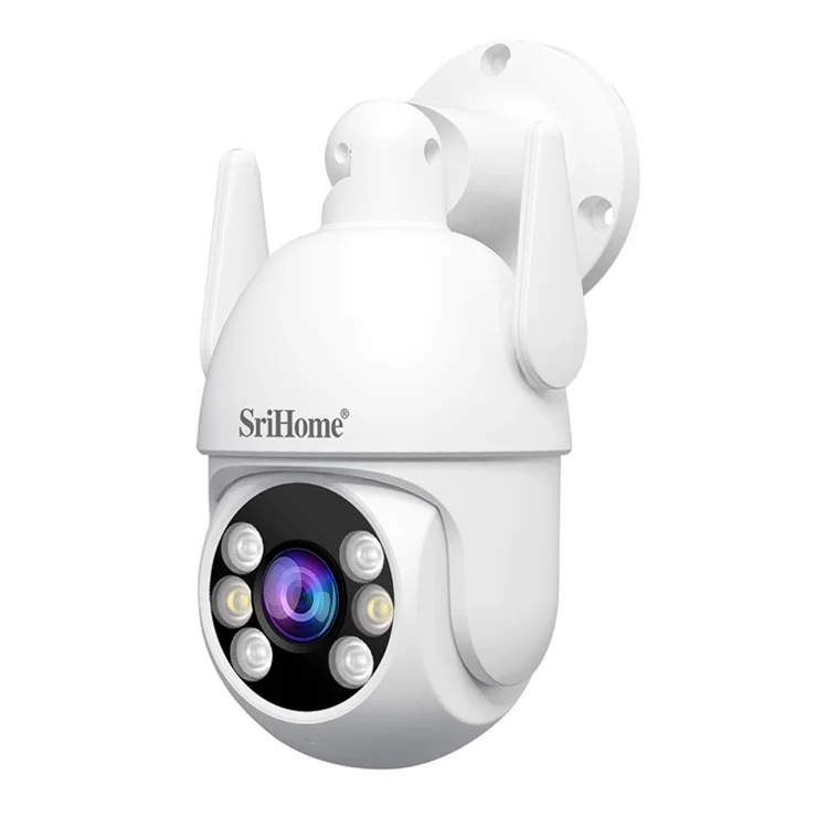 SRIHOME NVS009+IPC059 10.1 Inch LCD Screen 5MP HD 8CH Motion Detection WiFi CCTV Camera NVR Kit - US Plug