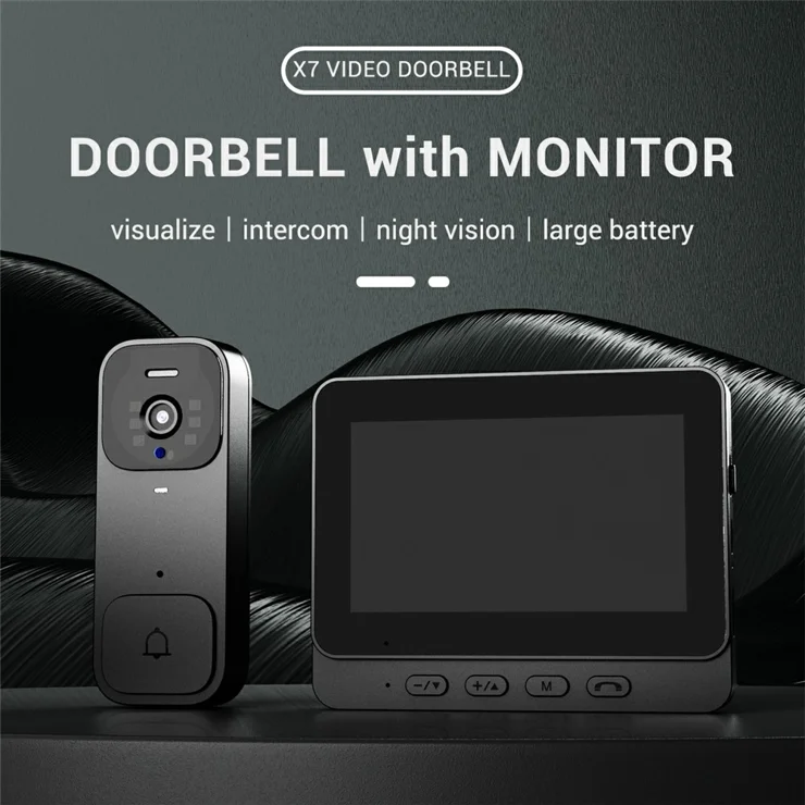 X7 Smart Video Doorbell Camera with 64G Memory Card Wireless