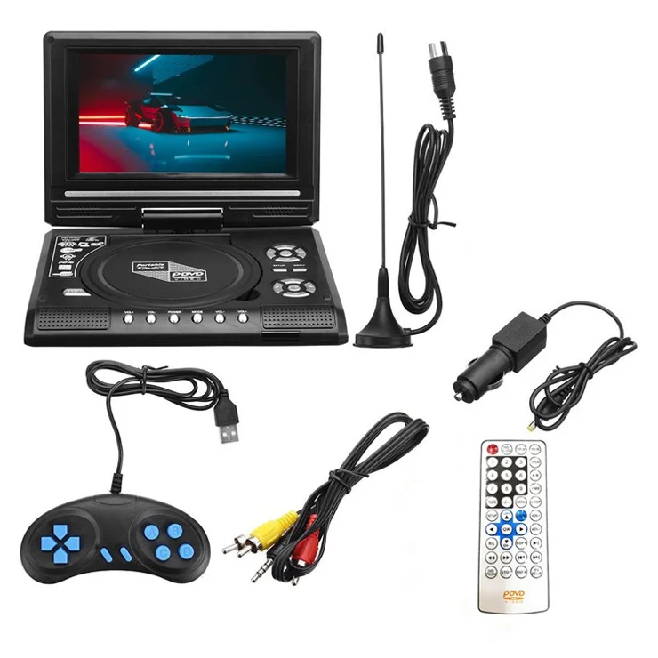 7.8 inch HD LCD Screen Portable DVD with TV Player Support SD / MMC Card / Game Function / USB Port - US Plug