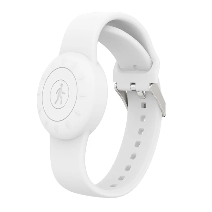 Waterproof Bracelet for Apple AirTag Tracker Holder Silicone Wristband Kids Full Case Cover - White