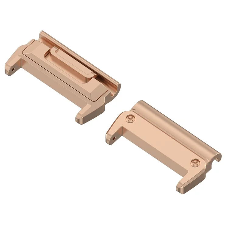 1 Pair 26mm Watchband Connector for Garmin Fenix 8 51mm / Garmin Enduro 3 / Fenix 7X / Fenix 7X Pro Watch Band Metal Adapter - Rose Gold