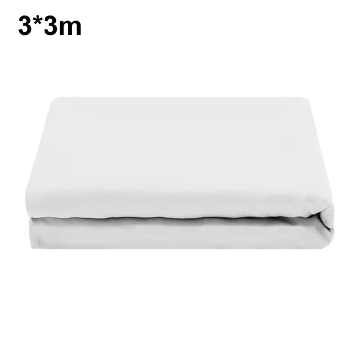 Photography Backdrop 3 x 3 Meter 120g Polyester Cloth Studio Background Screen for Live Streaming / Photo Shooting - White