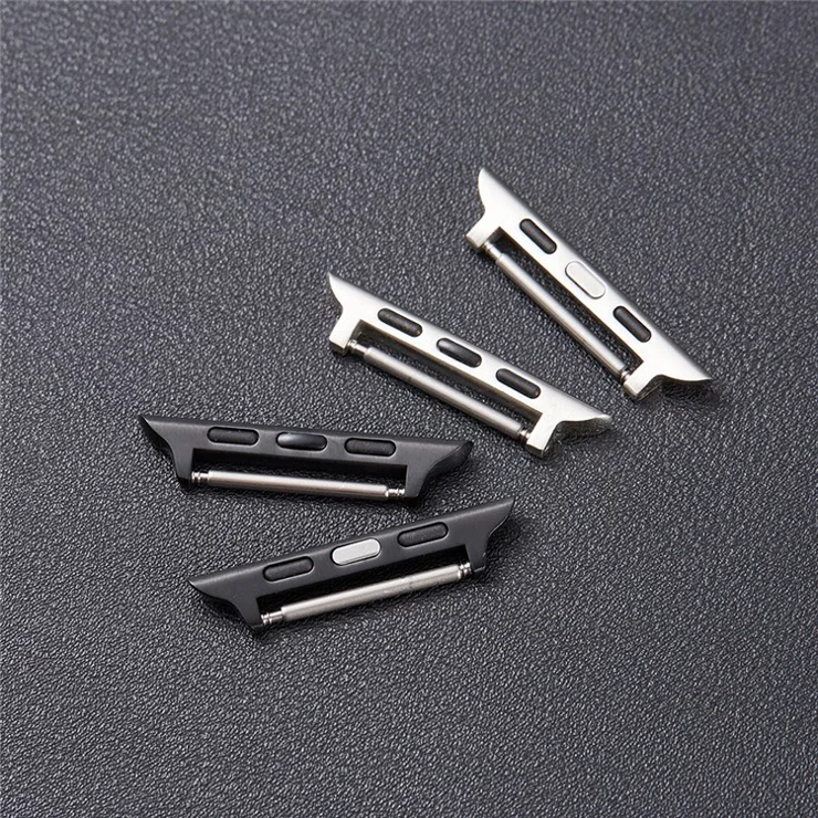 1 Pair 22mm Watch Band Connector for Apple Ultra 2 Ultra 49mm / 9 8 7 45mm / 6 5 4 SE (2023) SE (2022) SE 44mm / 3 2 1 42mm - Black