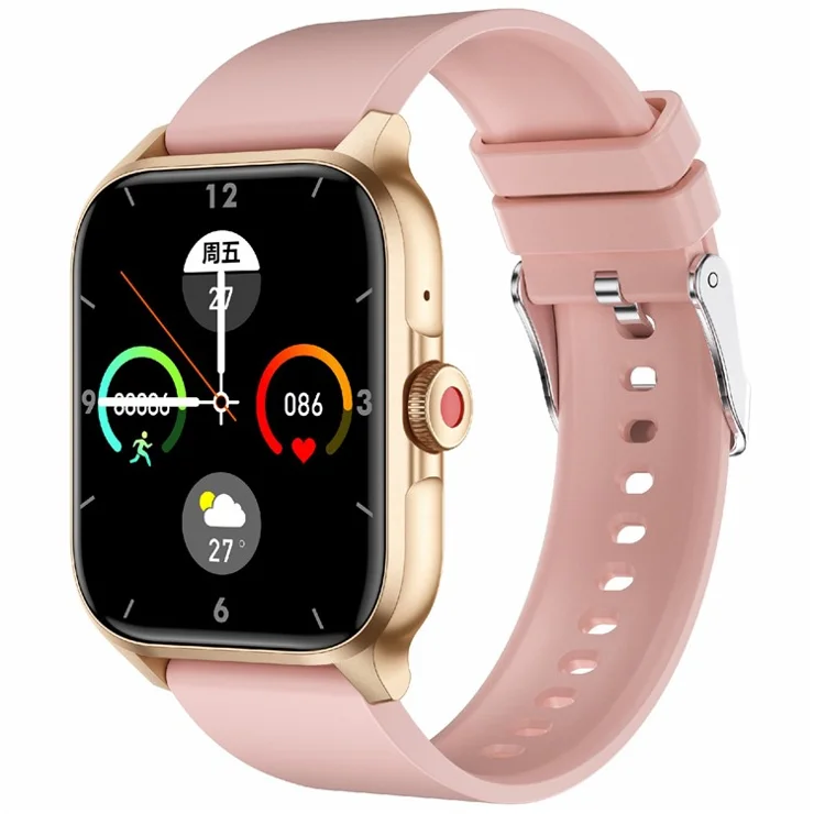QX15 Realtek Chip 1.85-inch TFT Screen Blood Oxygen Monitor Bluetooth-compatible Smart Watch - Pink