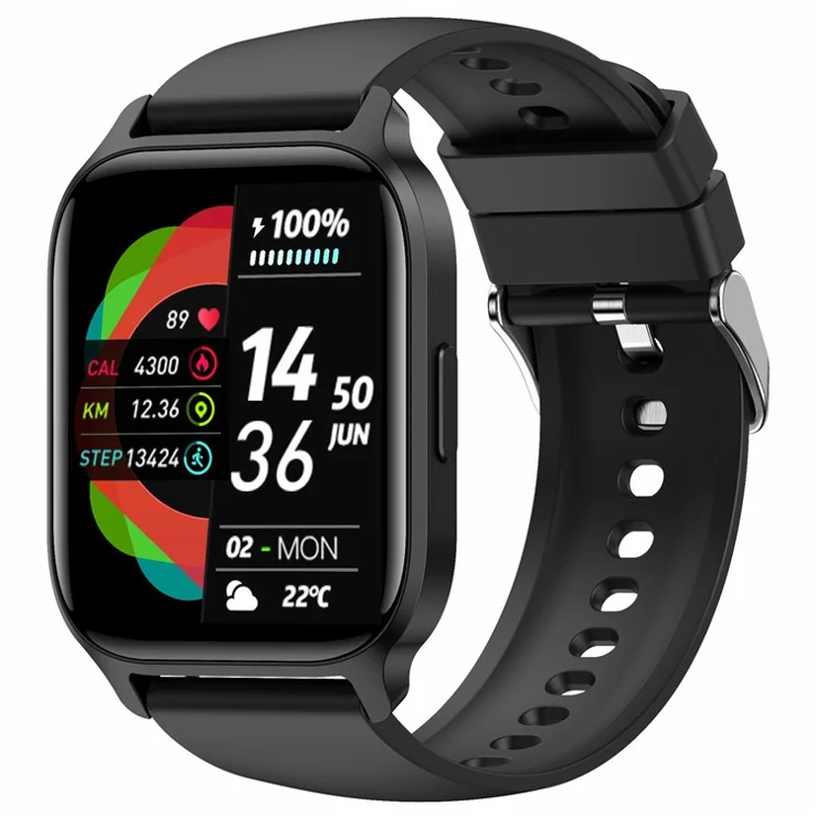 Y3 Smart Watch Bluetooth-compatible Call Heart Rate Monitor 1.85-inch HD Screen Sports Watch - Black