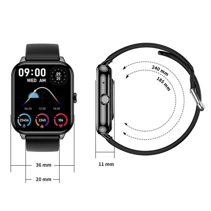 CY13 1.9 inch HD Screen Bluetooth-compatible Call Smart Watch Heart Rate Health Monitoring Sports Watch - Silver