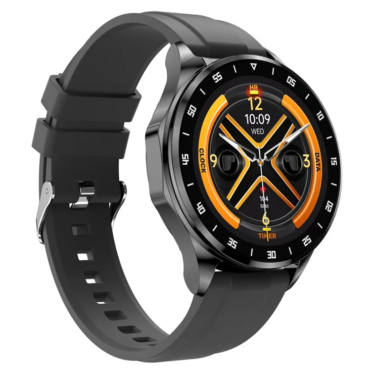 X20 2-in-1 Bluetooth-compatible TWS Earphone Health Monitoring 1.43-inch AMOLED Screen Smart Watch - Black