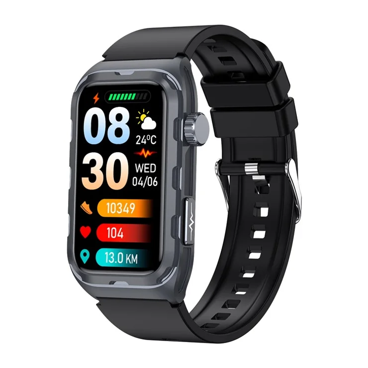 TK79 1.47-inch Screen Smart Wristband Health Monitor Bluetooth-compatible Waterproof Smart Bracelet - Black