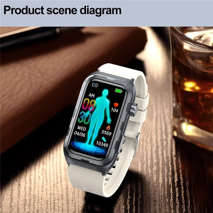 TK79 1.47-inch Screen Smart Wristband Health Monitor Bluetooth-compatible Waterproof Smart Bracelet - Black