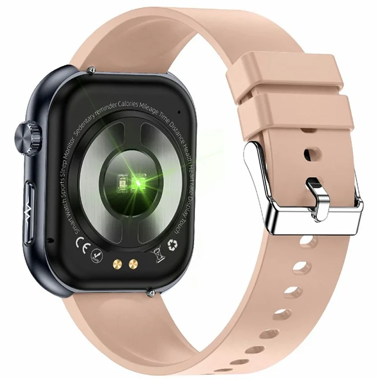 ET587 Bluetooth-compatible Call Sports Watch Body ECG Temperature Health Monitoring AMOLED Screen Smart Watch - Pink