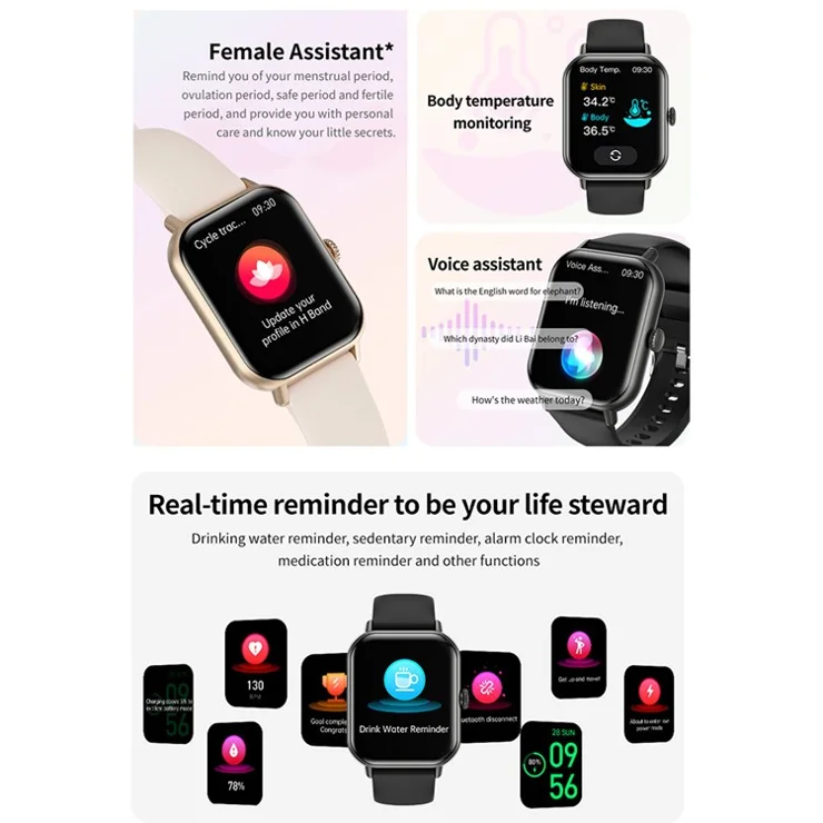 ZW62 2.01 Inch Bluetooth-compatible Calling Smart Watch Heart Rate Tracking IP67 Waterproof Sports Watch - Gold