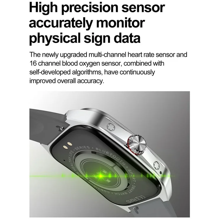 HK80 Smart Watch AMOLED Curved Screen Bluetooth-compatible Call Health Monitor NFC Waterproof Fitness Tracker Watch - Silver