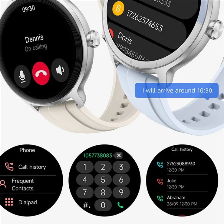 DR03 1.27 Inch Smart Watch Bluetooth-compatible Calling Multi Sport Mode Bracelet with AI Voice Control / Health Monitor - Blue