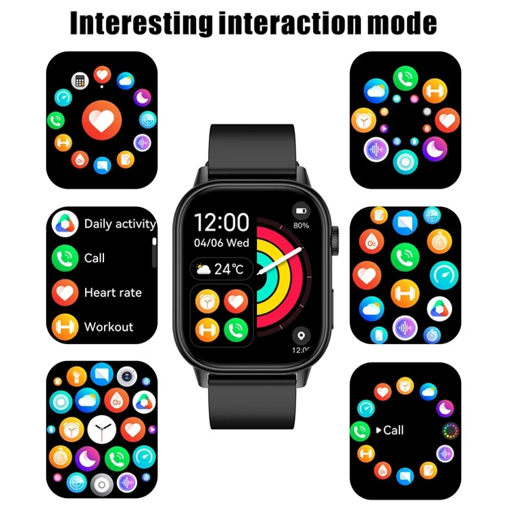 QX17 GPS Smartwatch Heart Rate Blood Oxygen Sleep Monitor Waterproof Calling Sports Watch - Pink
