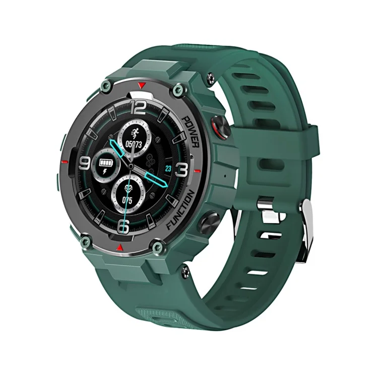 F26 Bluetooth-compatible Call Sport Fitness Smart Watch IP68 Waterproof Heart Rate Blood Pressure Monitor Smartwatch - Army Green