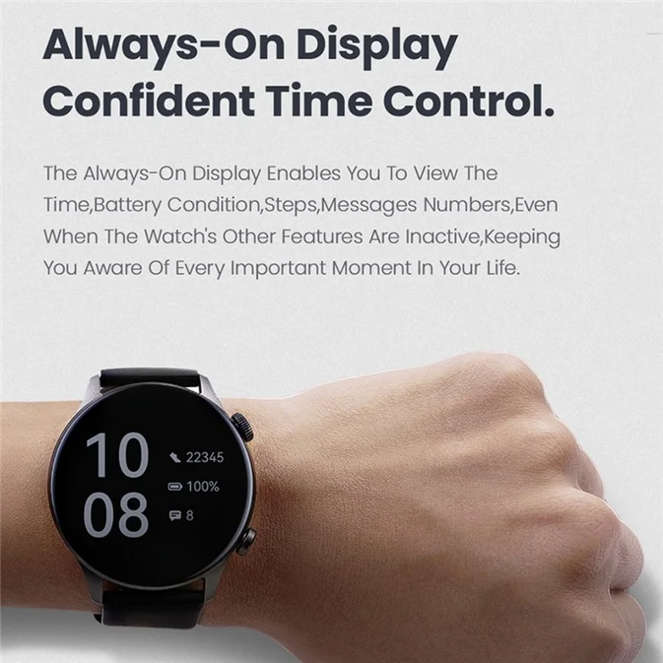 HAYLOU RT3 LS16 Smart Watch Waterproof Bluetooth Calls 1.43'' HD Screen Health Status Sports Tracker Monitor Smart Wristband - White