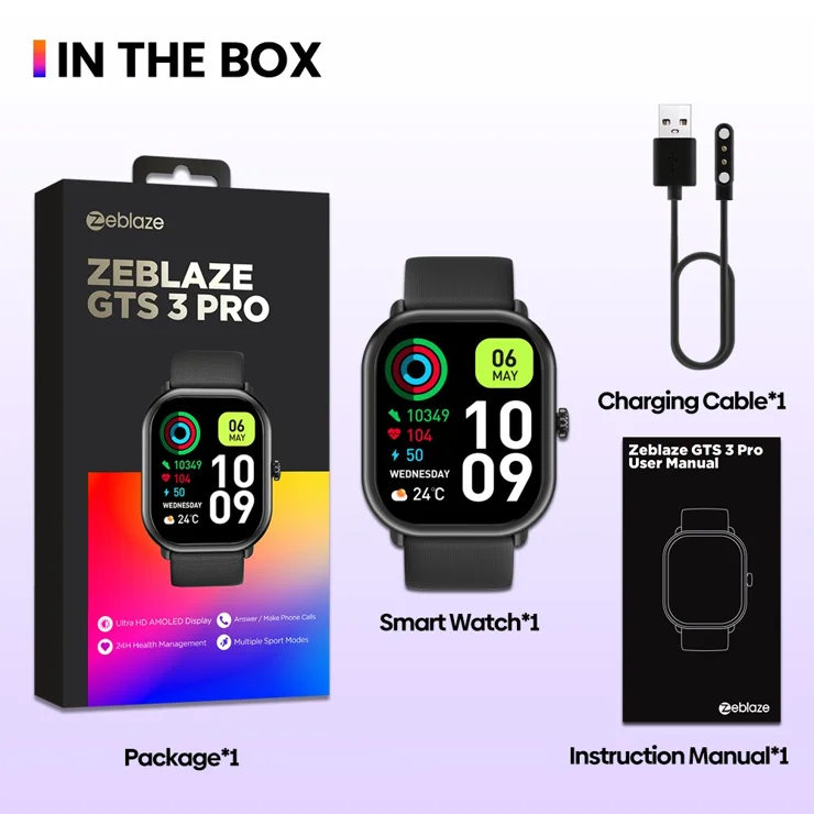 ZEBLAZE GTS3 Pro Smart Watch Ultra-big HD AMOLED Screen