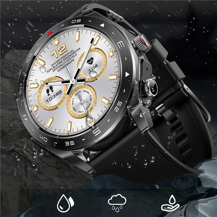 T95 2-in-1 1.52-inch IPS Screen Smart Watch Waterproof Bluetooth-compatible Call TWS Earphones - Black