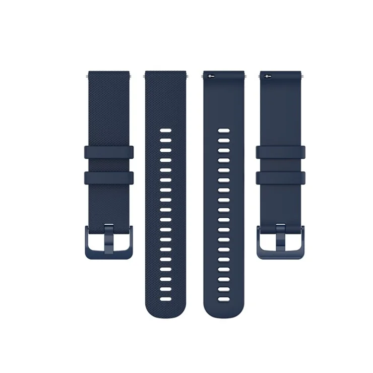 22mm Grid Texture Silicone Replacement Watch Strap 22mm for Garmin vivoactive 4 / Forerunner 255 / Xiaomi Watch 2 Pro / Honor Watch 4 Pro - Dark Blue
