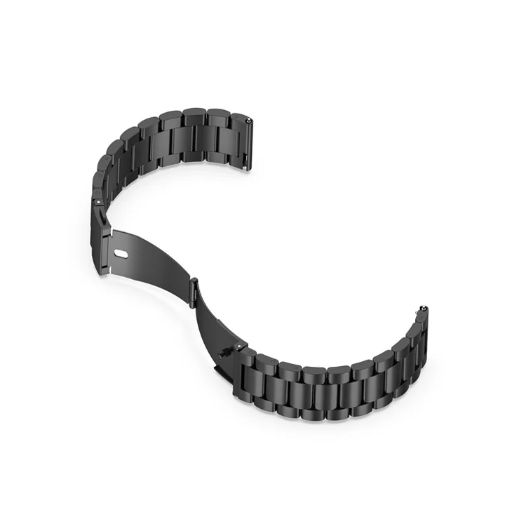22mm Stainless Steel Watchband for Huawei Watch GT Active/Watch 2 Pro/Samsung Gear S3/Huami GTR 47mm,Smart Watch Replacement Wrist Strap - Black