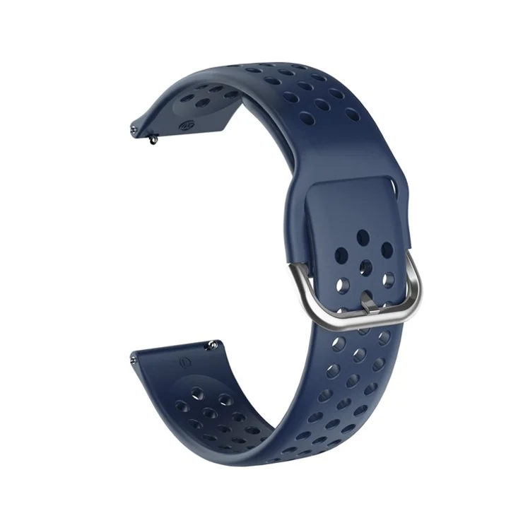 20mm Soft Silicone Watch Strap Replacement Smart Watch Band Strap for Huawei GT2 42mm Smart Watch / Huami Amazfit Watch Youth Edition - Dark Blue