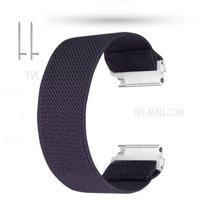 20mm Solid Color Printing Nylon Smart Watch Band for Samsung Galaxy Watch4 Classic 46mm 42mm/Watch4 44mm 40mm/Huawei Watch GT 2 42mm/Huami Amazfit Watch Youth Edition - Dark Purple
