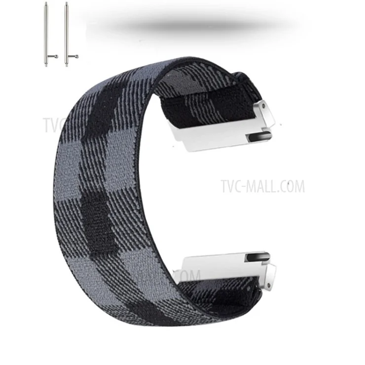 20mm Color Matching Nylon Watch Band for Samsung Galaxy Watch4 Classic 46mm 42mm/Watch4 44mm 40mm/Huawei GT 2 42mm/Huami Amazfit Watch Youth Edition - Grey/Black