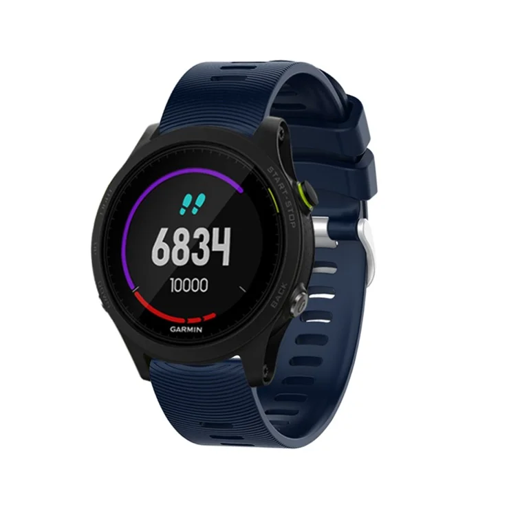 20mm Silicone Smart Watch Replacement Strap for Garmin Forerunner 245 - Dark Blue