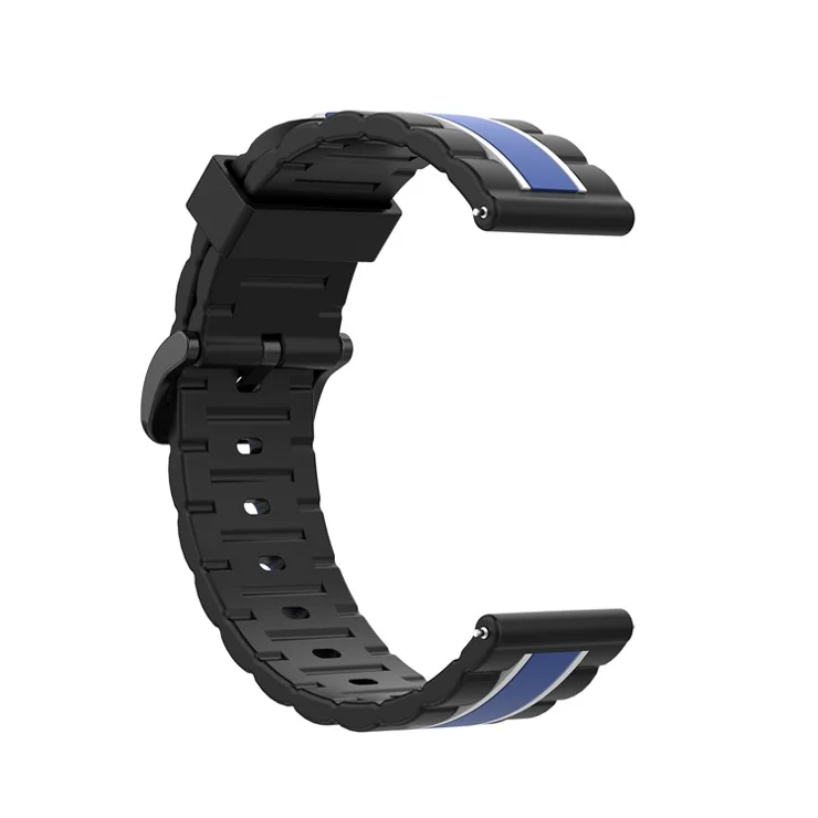 20mm Wavy Square Textured Silicone Watch 20mm for Samsung Galaxy Watch6 / Watch6 Classic Active R500 / Active2 / Watch 42mm / S2 Classic - Black / White / Blue