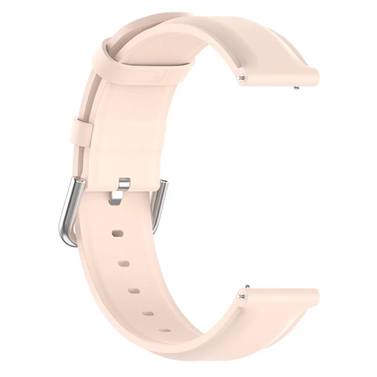 22mm Genuine Leather Watch Band for Huawei Watch GT Runner/Watch GT 3 46mm, Pin Buckle Smart Watch Band - Light Pink