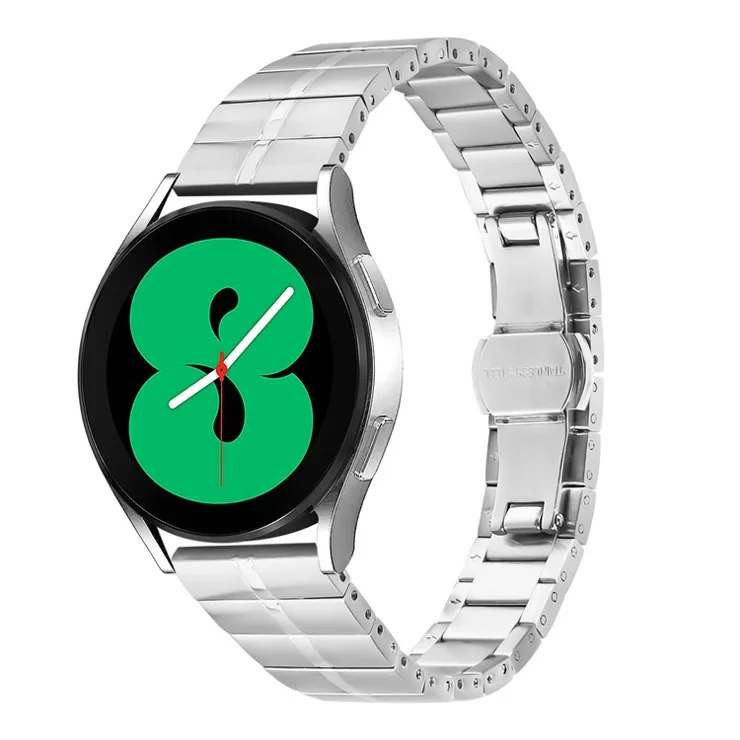 For Gabb Watch 2 Line Design Stainless Steel Smartwatch Strap Replacement Wrist Band - Silver