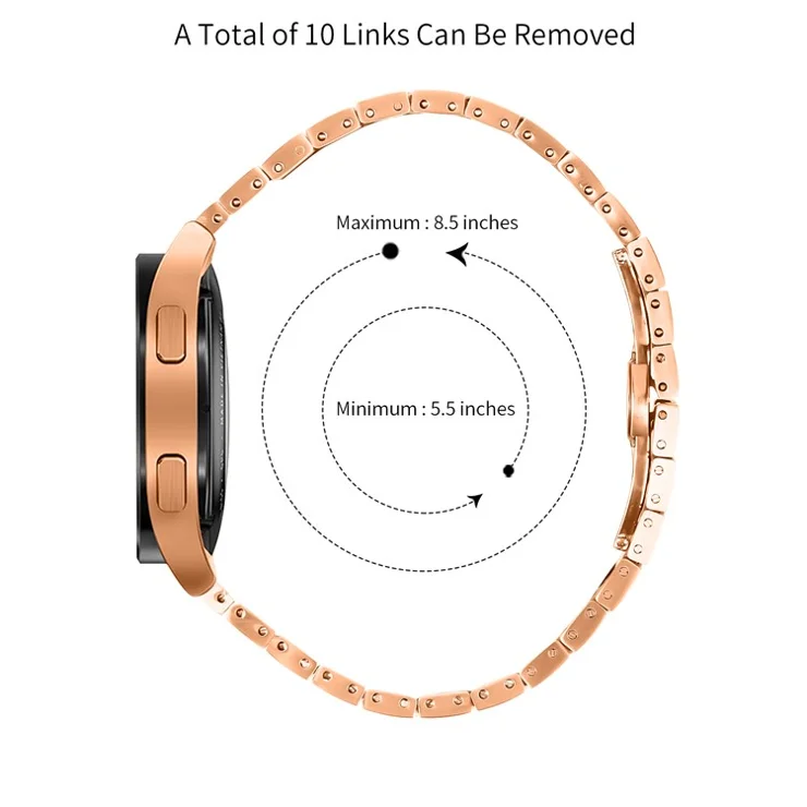 For LG Watch Sport Stainless Steel Watch Strap Replacement Wrist Band - Rose Gold
