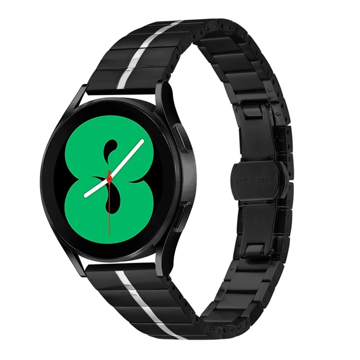 For Misfit Vapor Stainless Steel Smart Watch Strap Replacement Wrist Band - Black+Silver