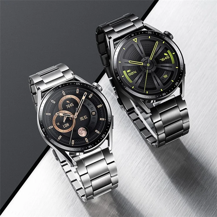 For Huawei Watch GT4 / GT3 / GT2 46mm Titanium Alloy Watch Strap 22mm Band - Grey