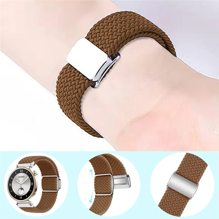 For Xiaomi Smart Band 8 Pro / Redmi Watch 4 Strap Magnetic Buckle Woven Loop Watch Band - Rock Cyan