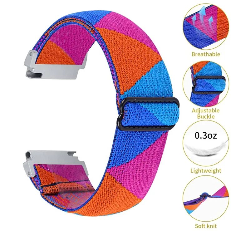 For Garmin Vivomove 3 / GarminMove 3 20mm Elastic Jacquard Fabric Watch Strap Replacement - 21