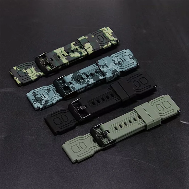 For Garmin Fenix 7 / 7 Pro / 6 / 5 Replacement Wrist Band 22mm Adjustable Silicone Watch Strap - Military Yellow