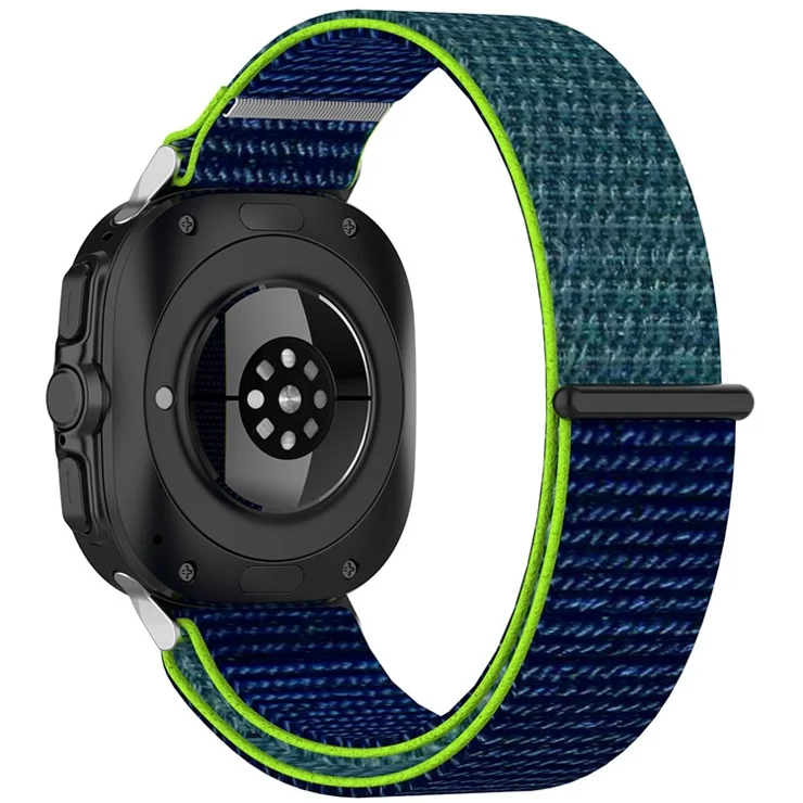 For Samsung Galaxy Watch Ultra 47mm Nylon Watch Strap Adjustable Wrist Band Replacement - Lime