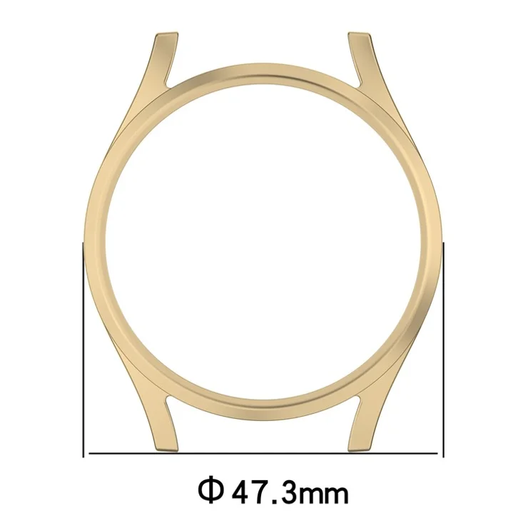 For Samsung Galaxy Watch7 44mm Anti-Collision PC Watch Case Hollow Protective Frame - Transparent