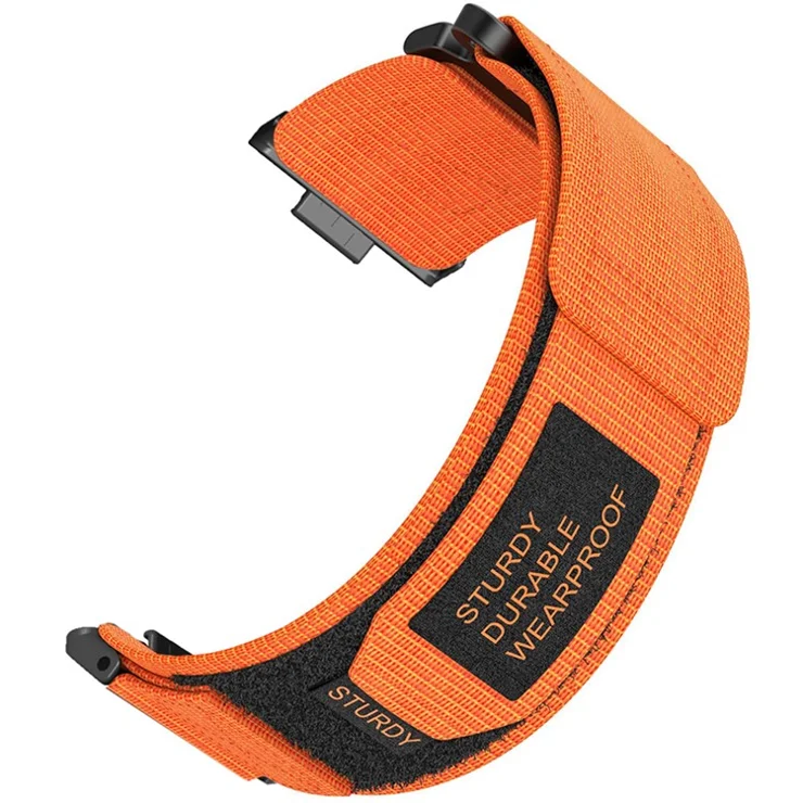For Huawei Watch Fit 3 Sports Wrist Strap Magic Tape Nylon Watch Band - Orange