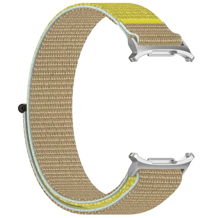 KALEBOL For Samsung Galaxy Watch Ultra 47mm Watch Strap Magic Tape Braided Nylon Wrist Band - Camel