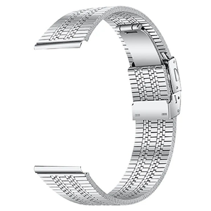 For Haylou Solar LS05 Replacement Band Stainless Steel Watch Strap, Silver