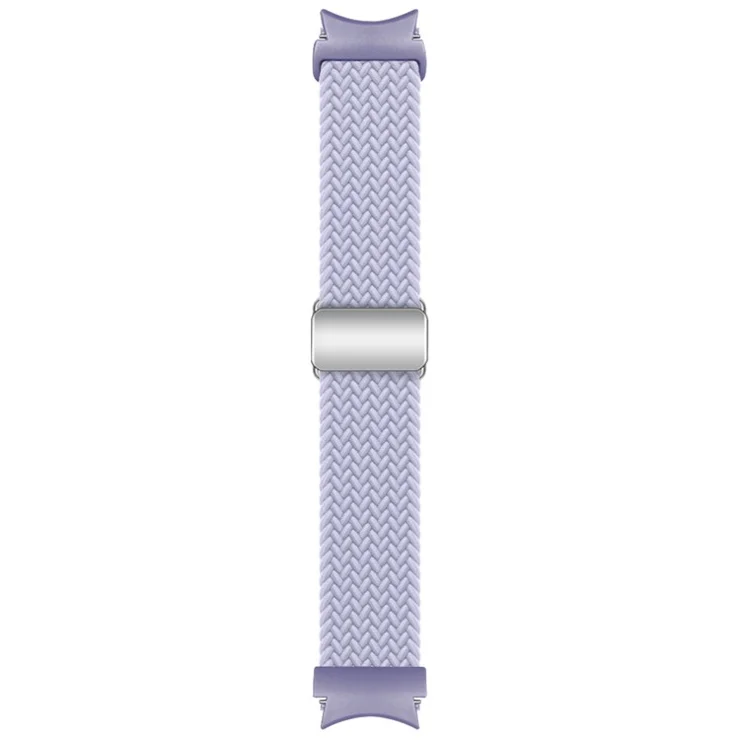 For Samsung Galaxy Watch FE 40mm / Watch7 / 6 / 6 Classic / 5 / 5 Active / 5 Pro / 4 / 4 Classic / 4 Active Braided Watch Band Magnetic Strap - Misty Purple