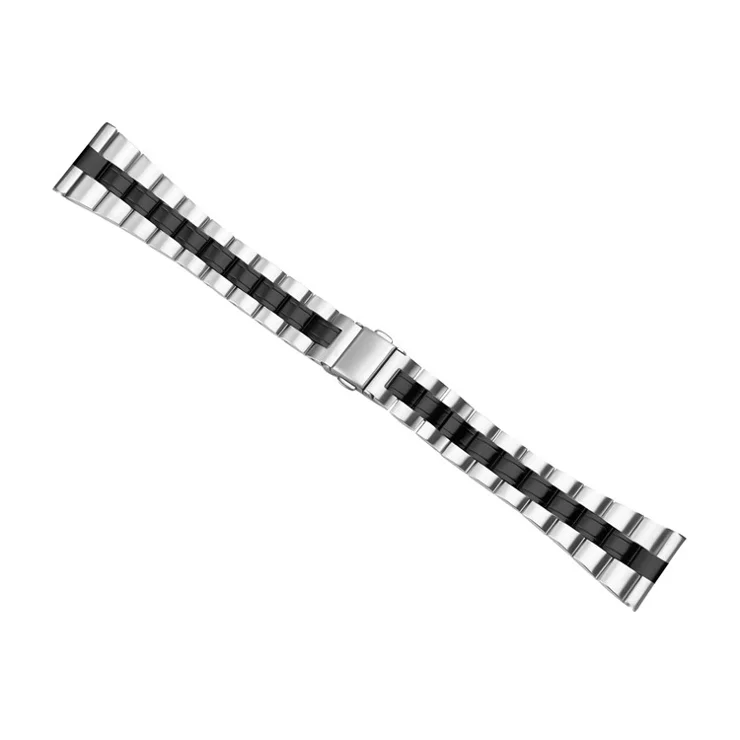 For Honor Watch Magic Watch Strap Replacement Stainless Steel Wrist Band - Silver+Black