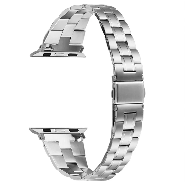 For Apple Watch Series 10 42mm / 9 8 7 41mm / SE (2023) SE (2022) SE 6 5 4 40mm / 3 2 1 38mm Watch Band Stainless Steel Strap - Silver